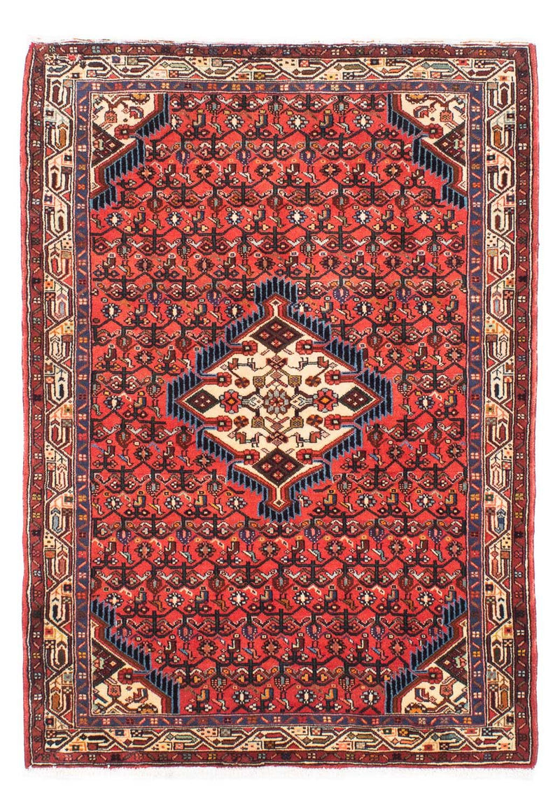 Persisk tæppe - Nomadisk - 160 x 105 cm - mørkerød