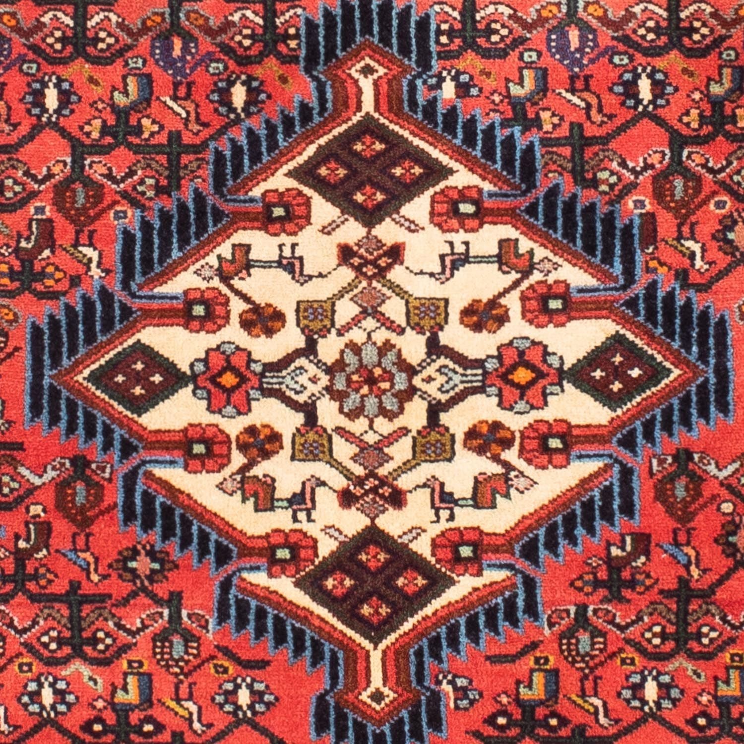 Persisk tæppe - Nomadisk - 160 x 105 cm - mørkerød