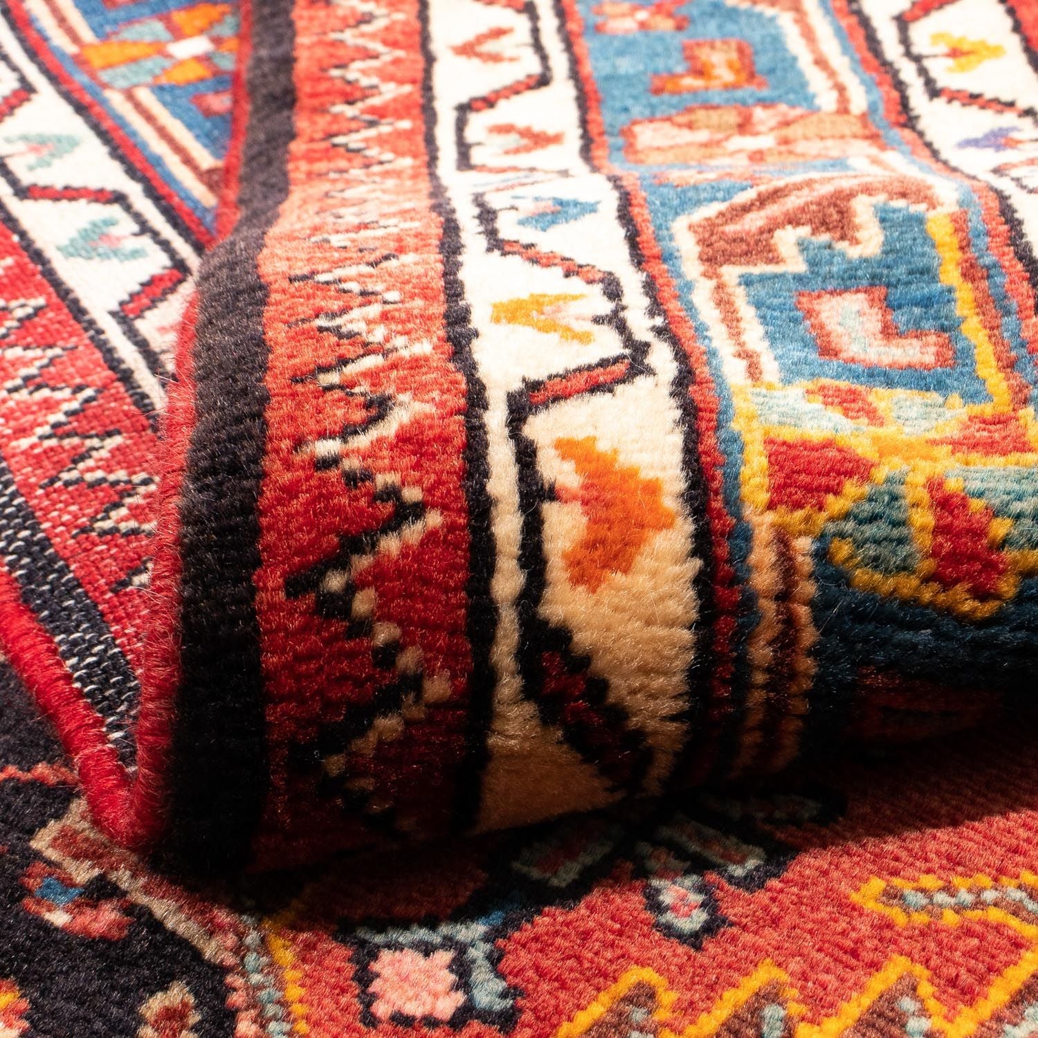 Persisk tæppe - Nomadisk - 172 x 110 cm - mørkerød