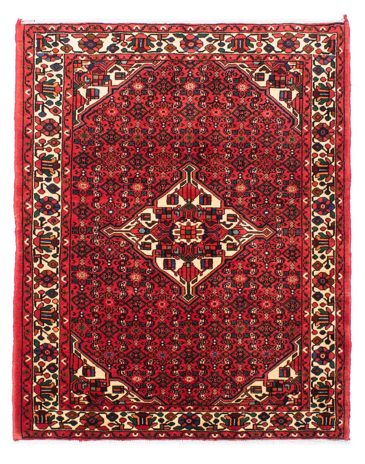 Persisk tæppe - Nomadisk - 195 x 150 cm - mørkerød