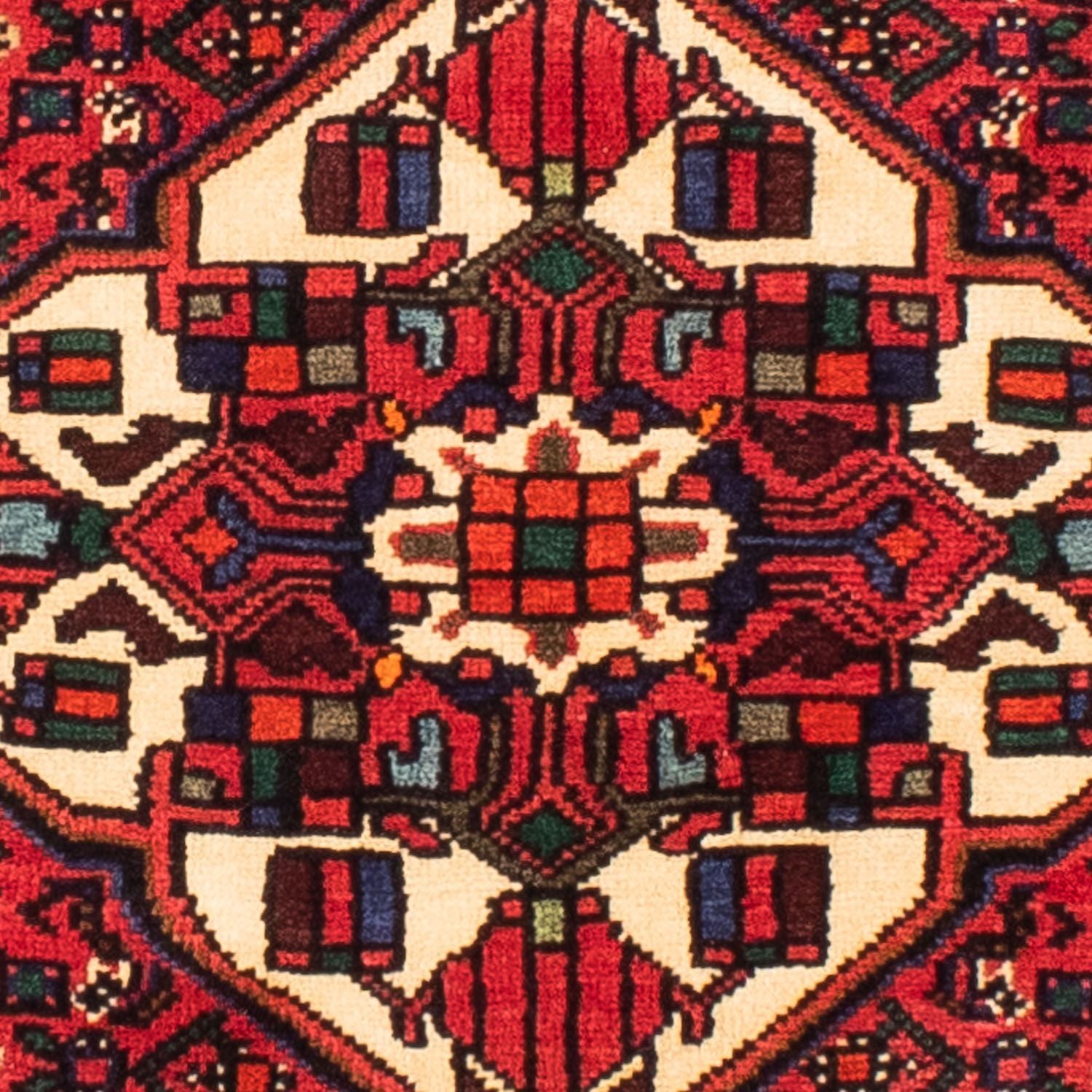 Persisk tæppe - Nomadisk - 195 x 150 cm - mørkerød