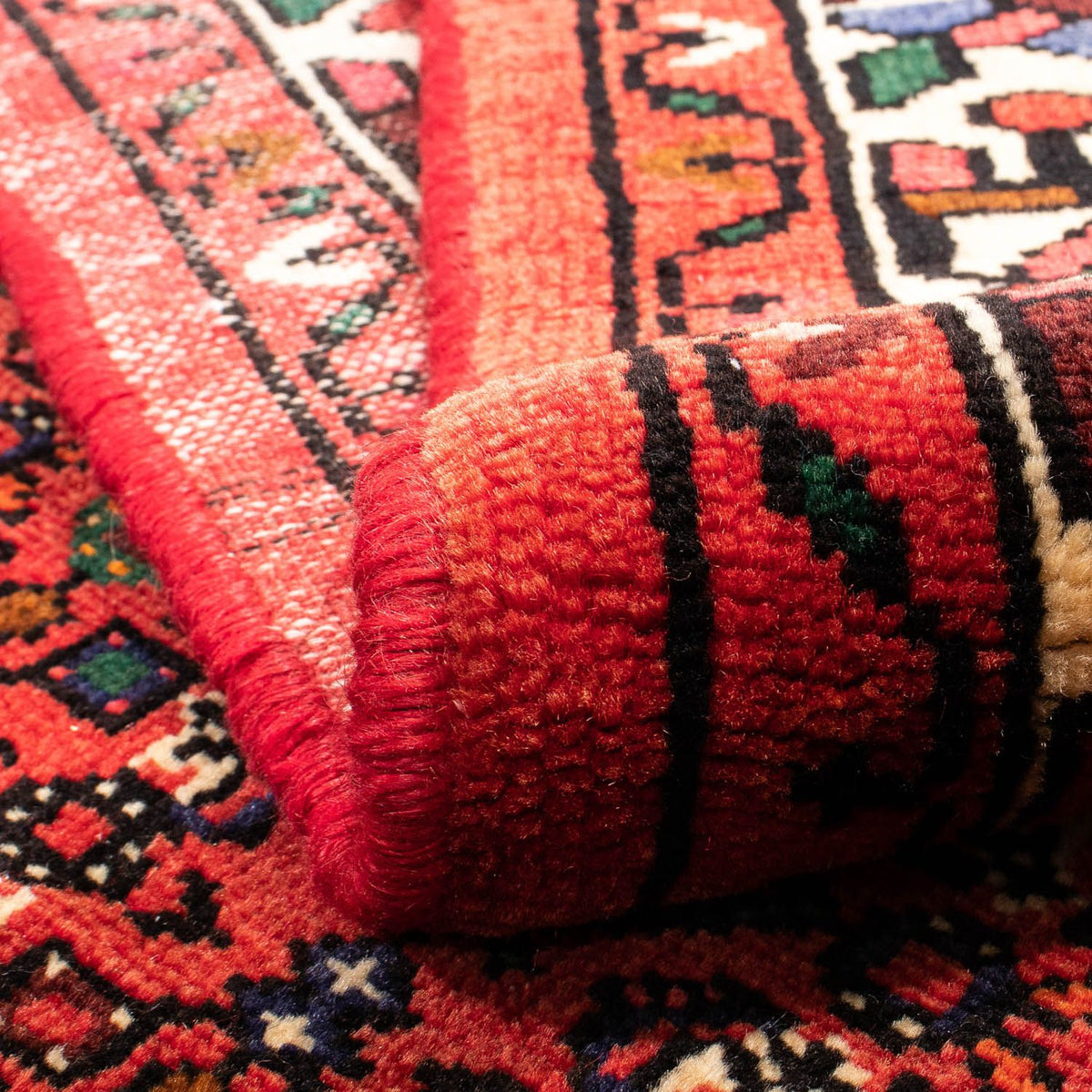 Persisk tæppe - Nomadisk - 195 x 150 cm - mørkerød