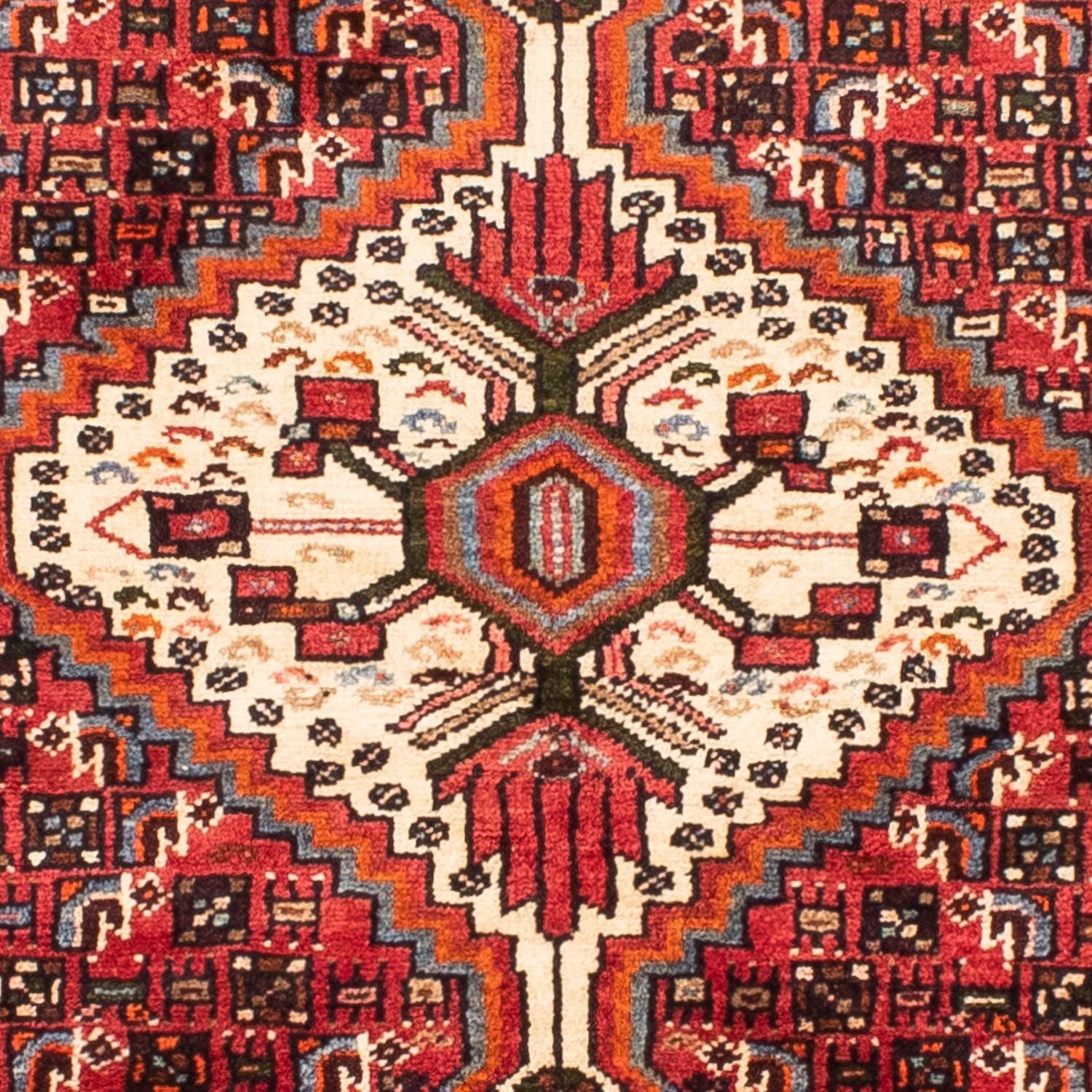 Persisk tæppe - Nomadisk - 225 x 145 cm - mørkerød