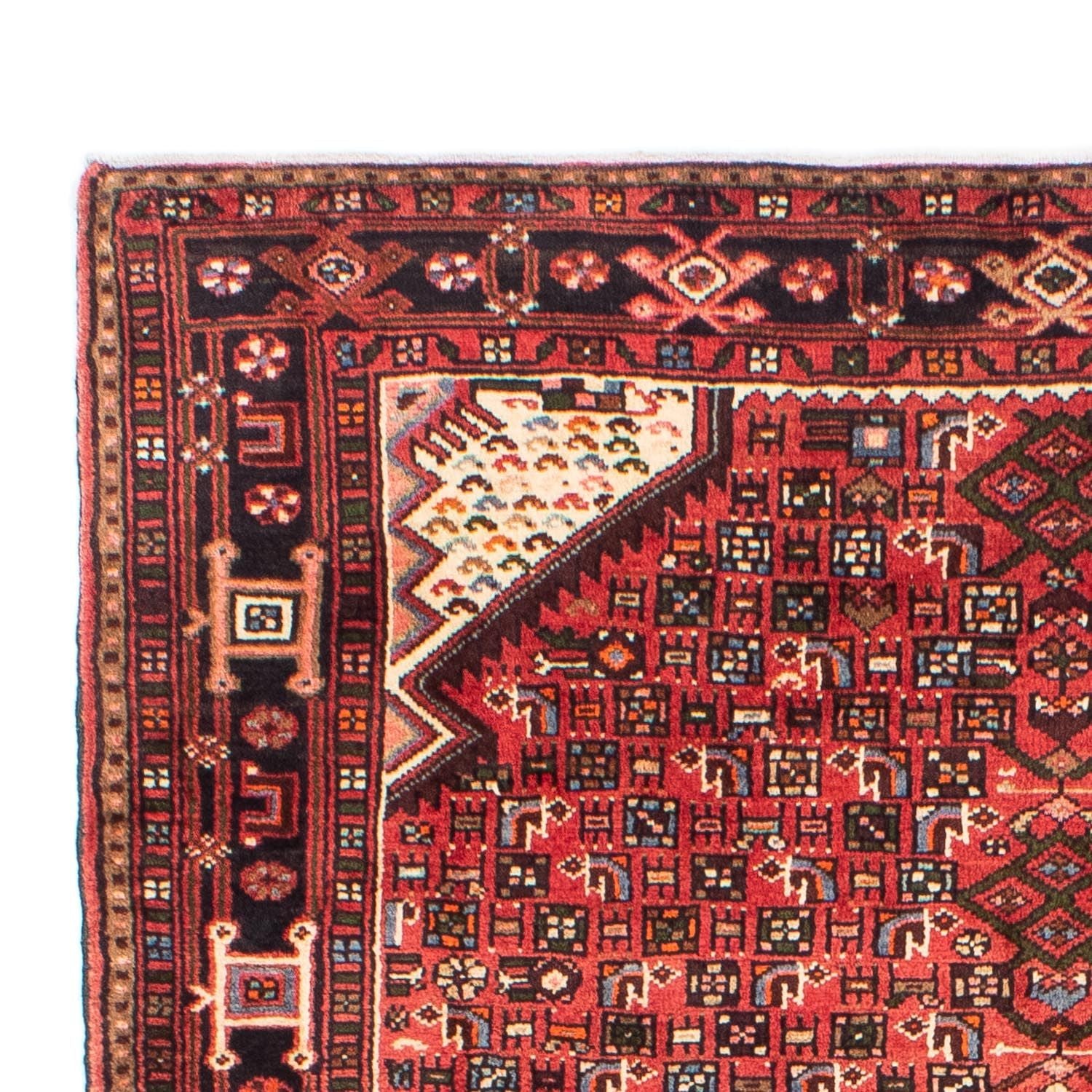 Persisk tæppe - Nomadisk - 225 x 145 cm - mørkerød