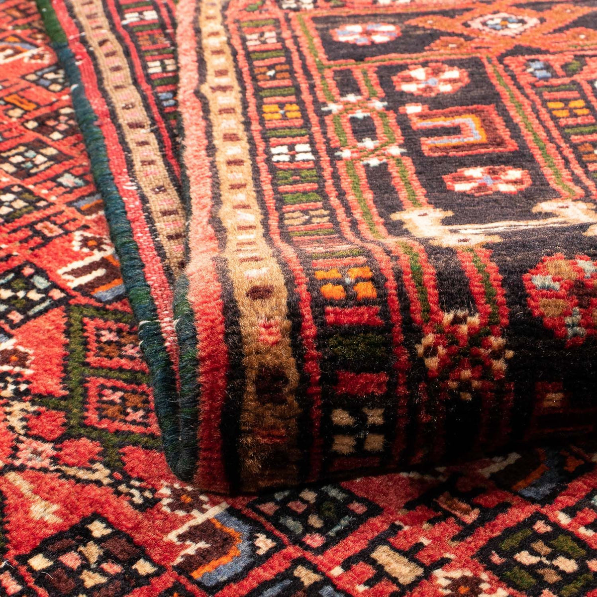 Persisk tæppe - Nomadisk - 225 x 145 cm - mørkerød