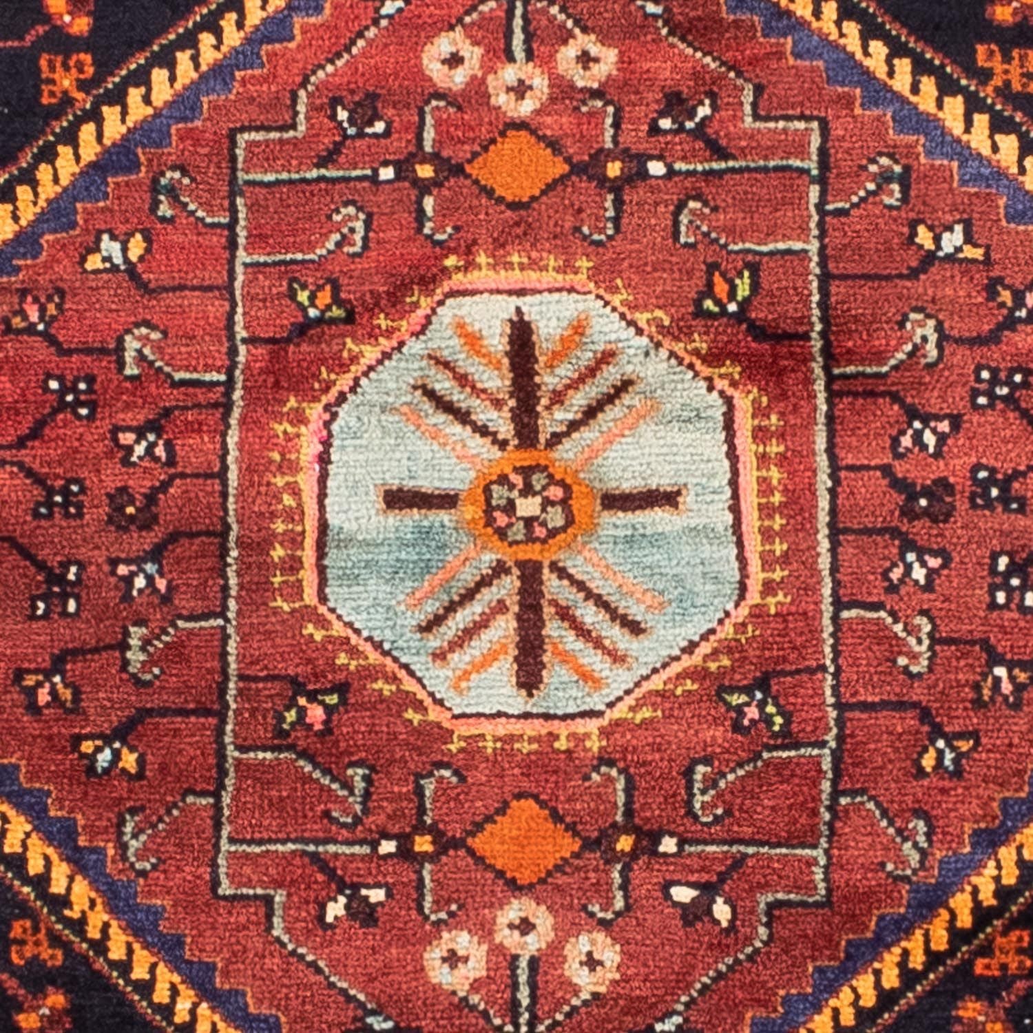 Persisk tæppe - Nomadisk - 217 x 145 cm - mørkeblå