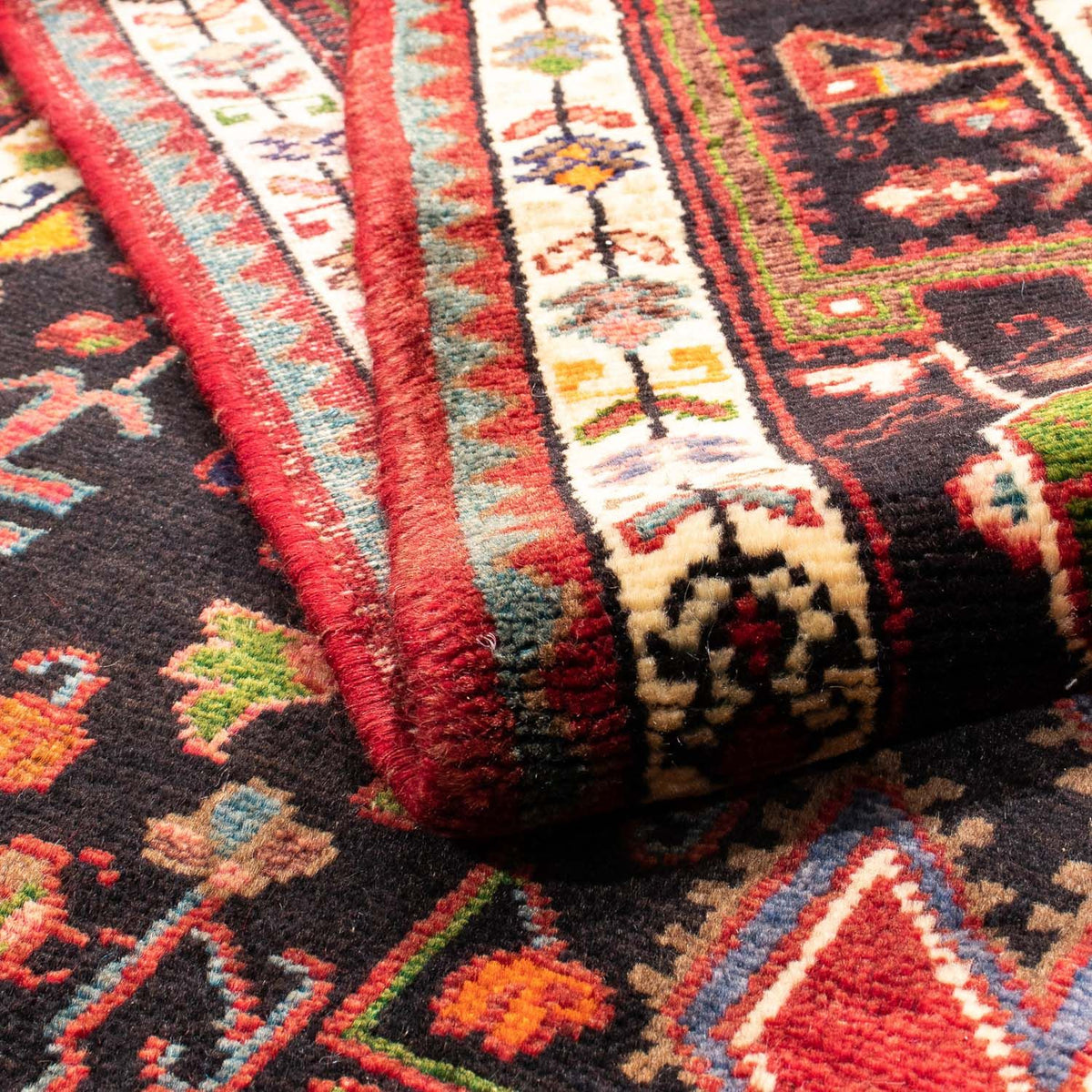 Persisk tæppe - Nomadisk - 230 x 142 cm - mørkeblå