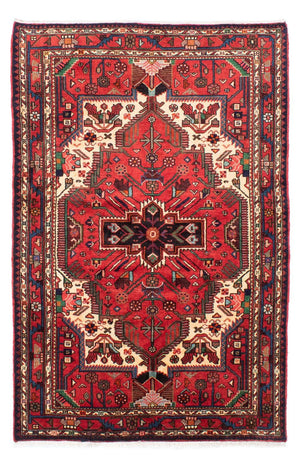 Persisk tæppe - Nomadisk - 212 x 130 cm - mørkerød
