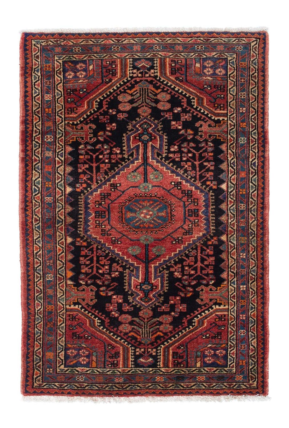 Persisk tæppe - Nomadisk - 130 x 88 cm - mørkeblå