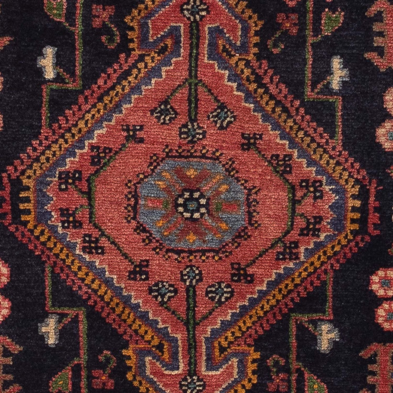 Persisk tæppe - Nomadisk - 125 x 87 cm - mørkeblå