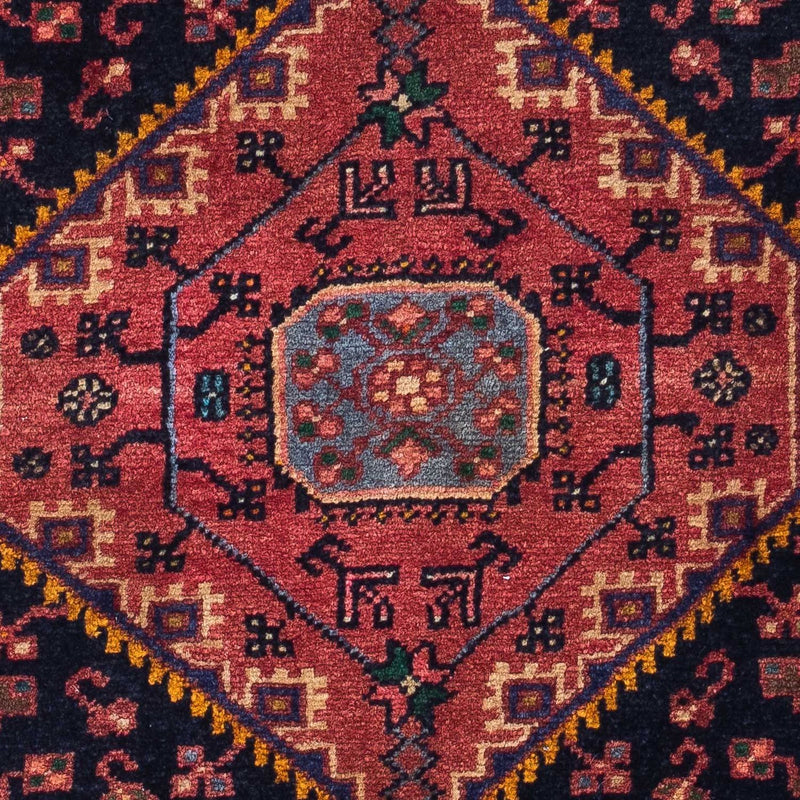 Persisk tæppe - Nomadisk - 128 x 86 cm - mørkeblå
