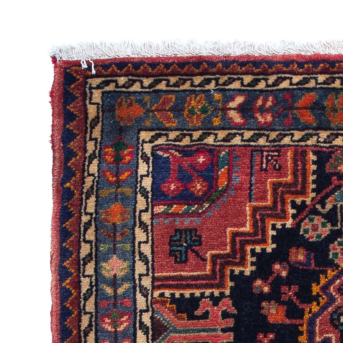 Persisk tæppe - Nomadisk - 128 x 86 cm - mørkeblå