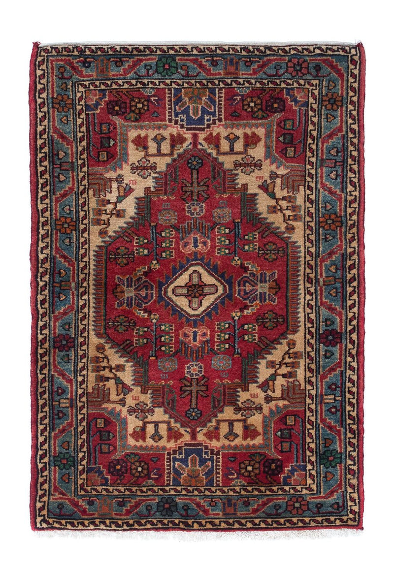 Persisk tæppe - Nomadisk - 125 x 83 cm - mørkerød