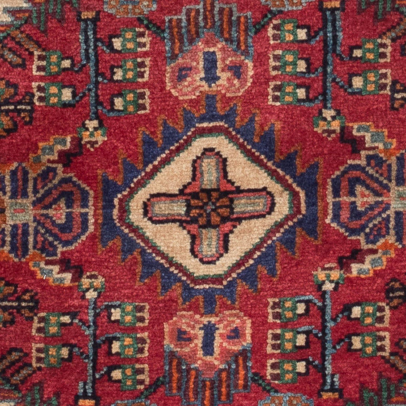 Persisk tæppe - Nomadisk - 125 x 83 cm - mørkerød