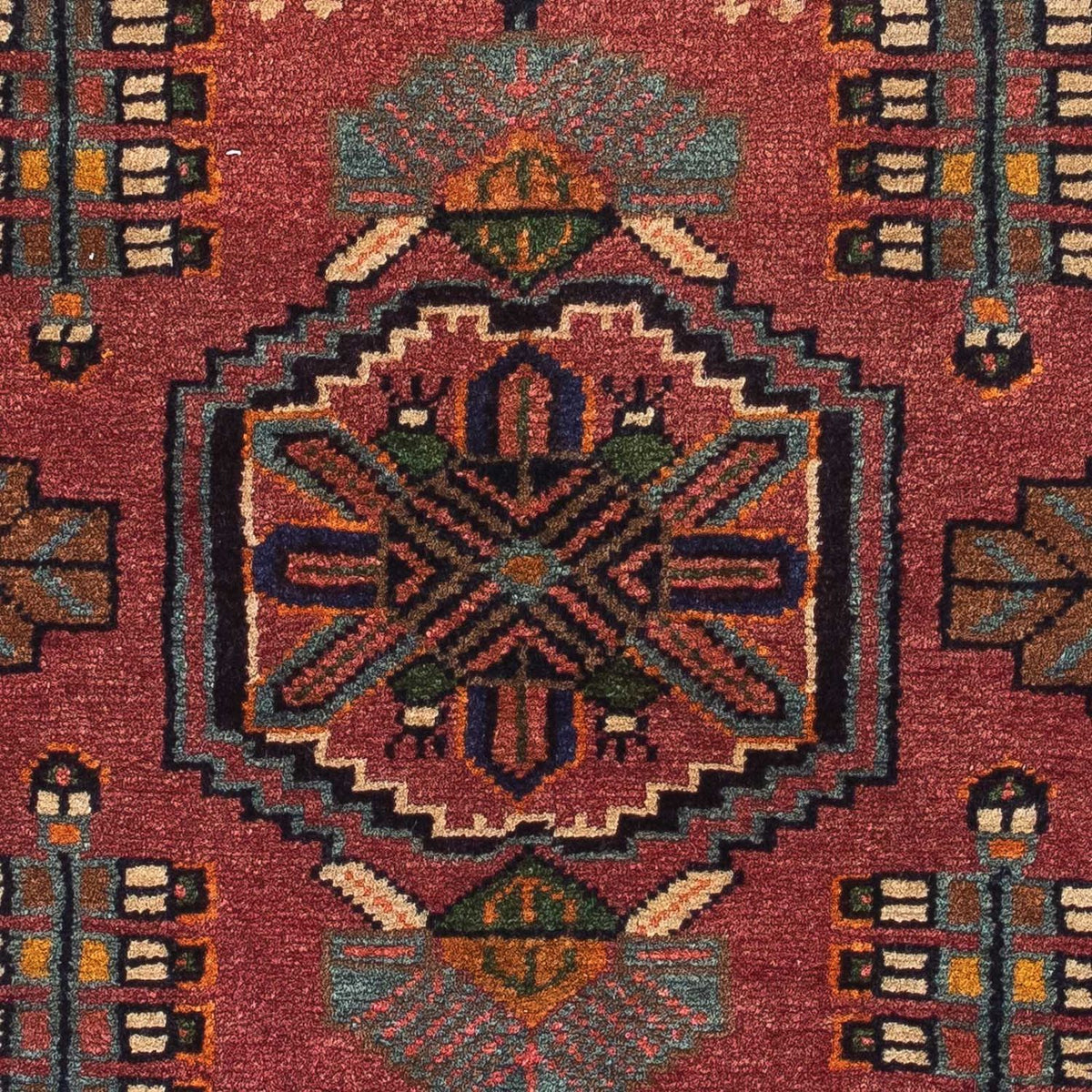 Persisk tæppe - Nomadisk - 120 x 86 cm - mørkerød