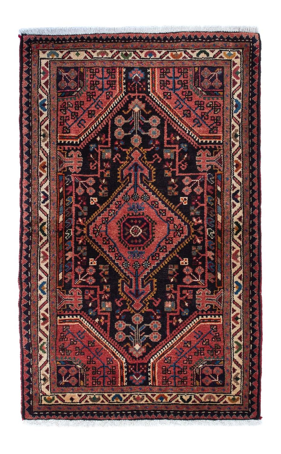 Persisk tæppe - Nomadisk - 130 x 85 cm - mørkeblå