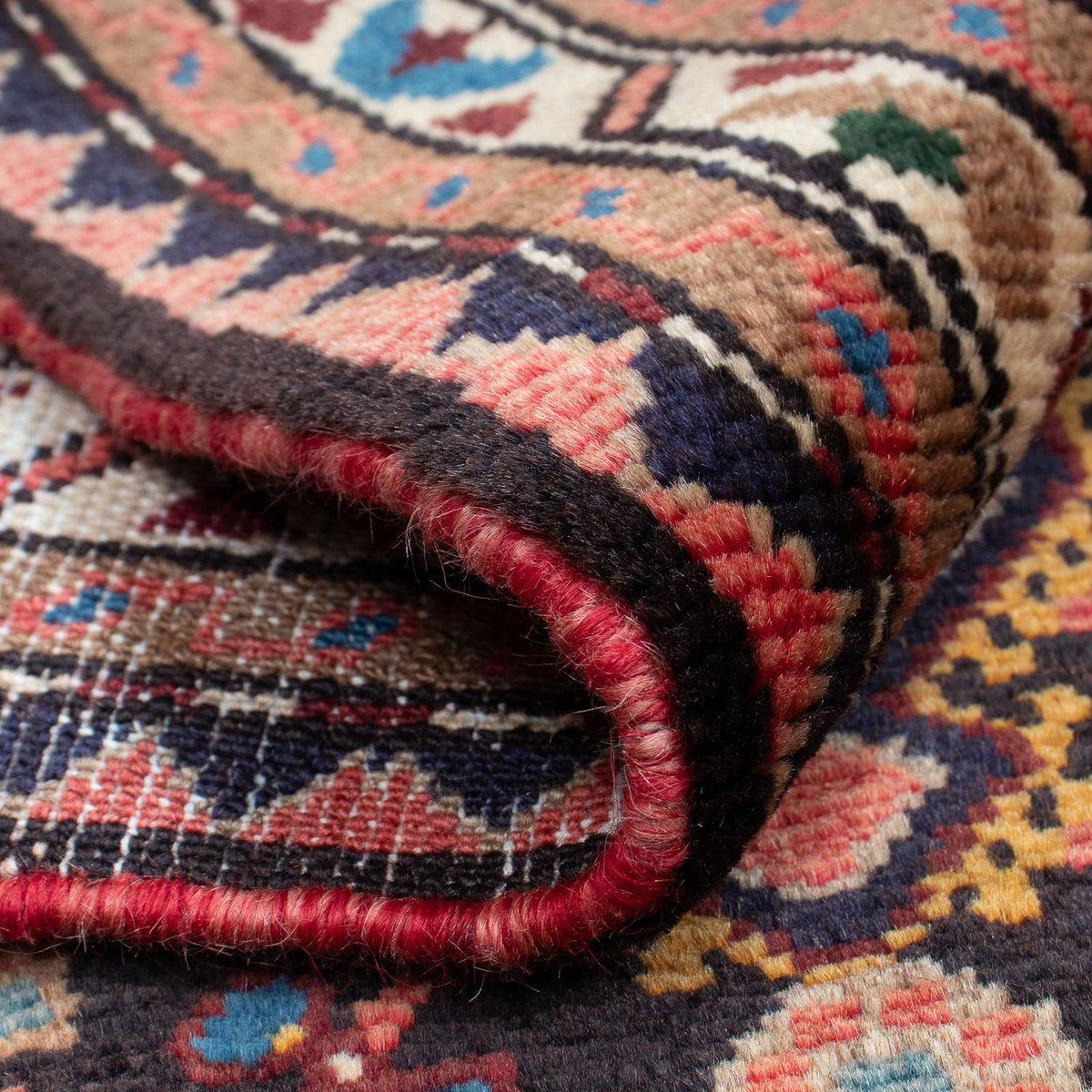 Persisk tæppe - Nomadisk - 130 x 85 cm - mørkeblå