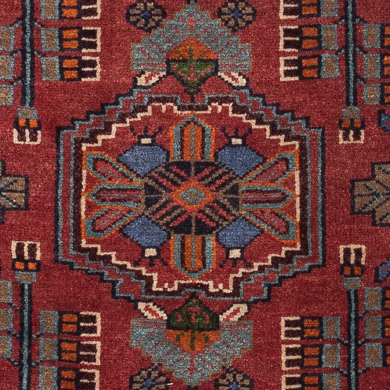 Persisk tæppe - Nomadisk - 118 x 81 cm - mørkerød