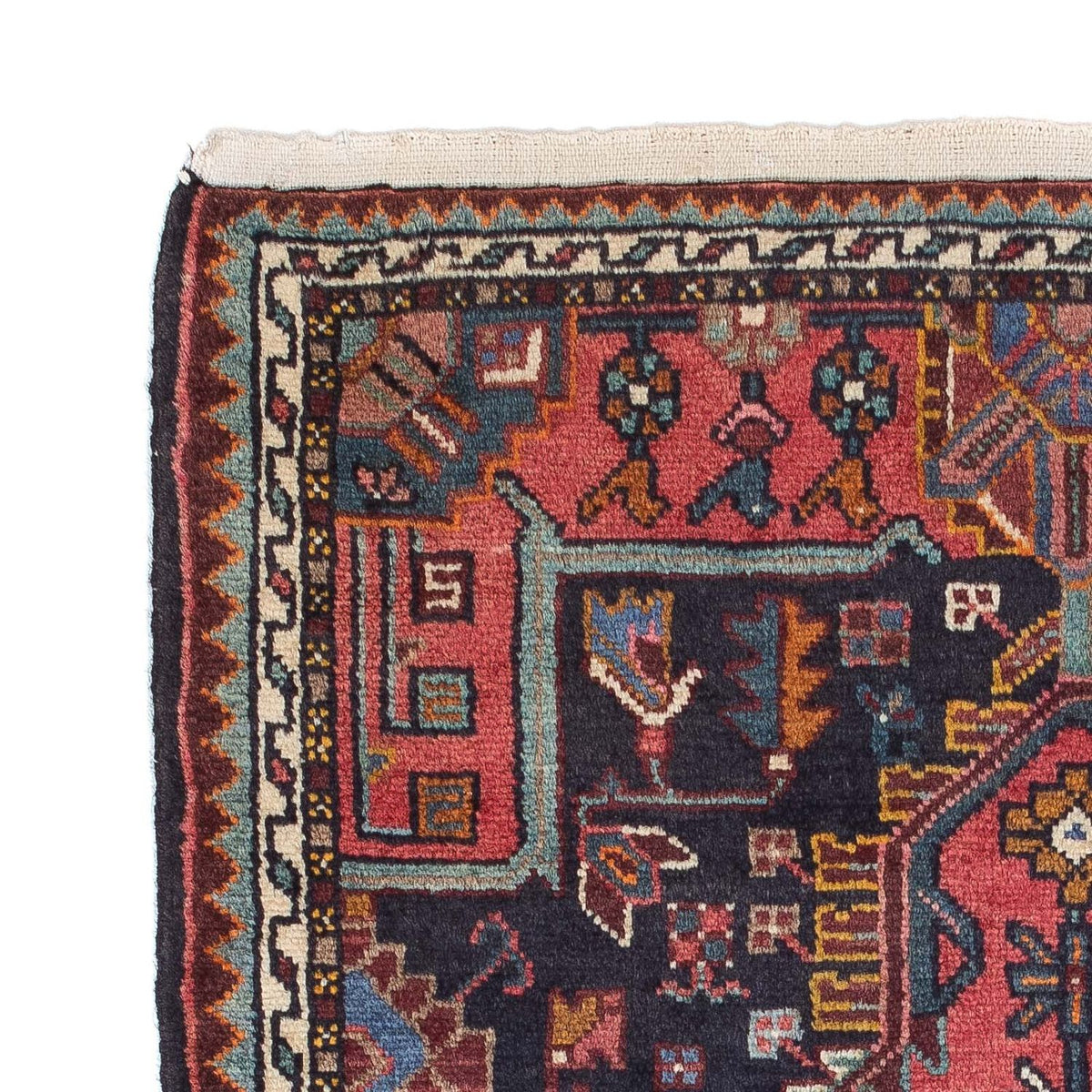 Persisk tæppe - Nomadisk - 115 x 84 cm - mørkeblå