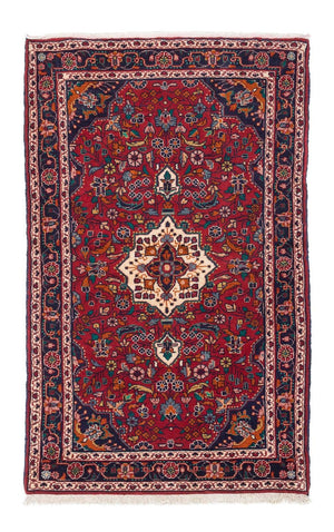 Persisk tæppe - Nomadisk - 128 x 88 cm - mørkerød