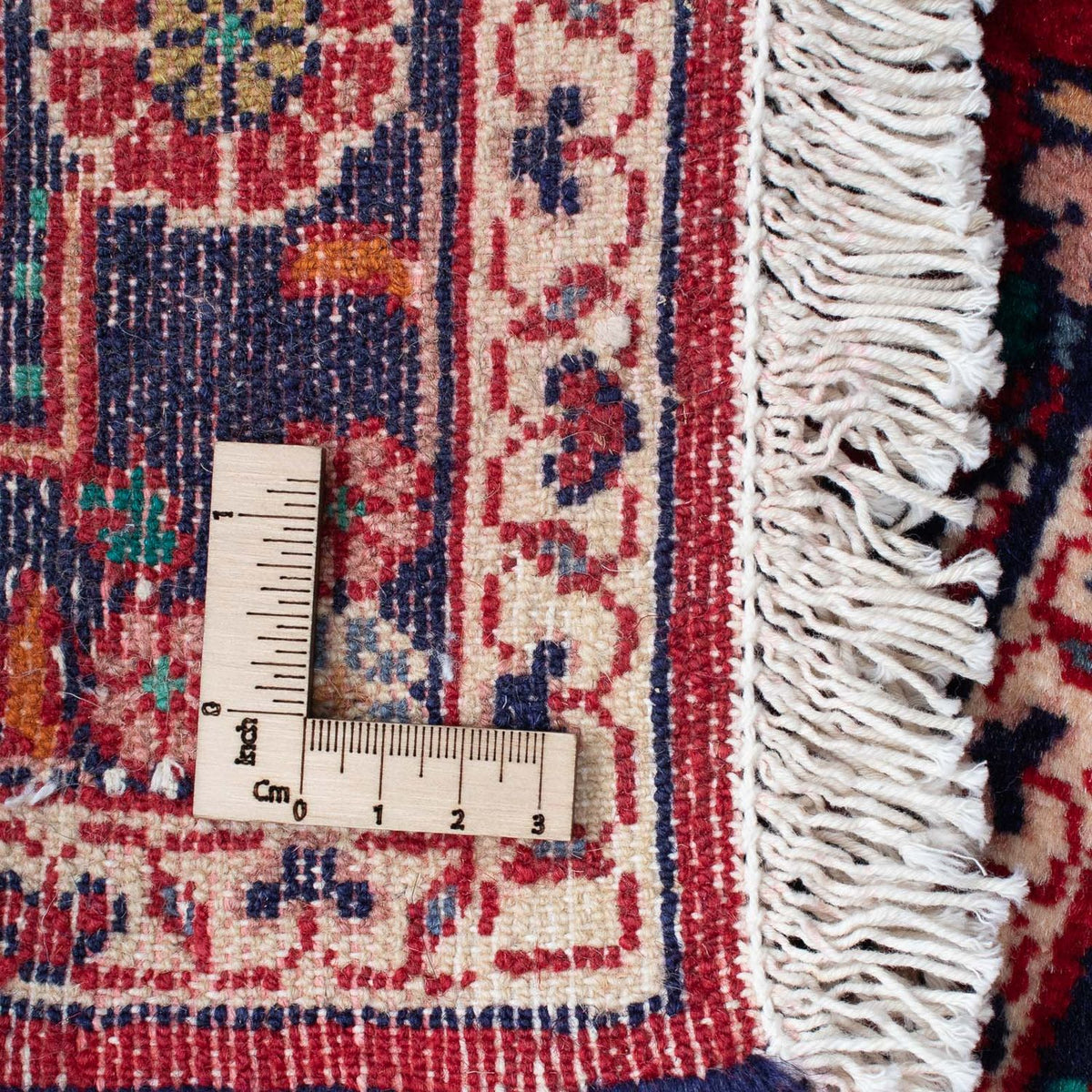 Persisk tæppe - Nomadisk - 128 x 88 cm - mørkerød