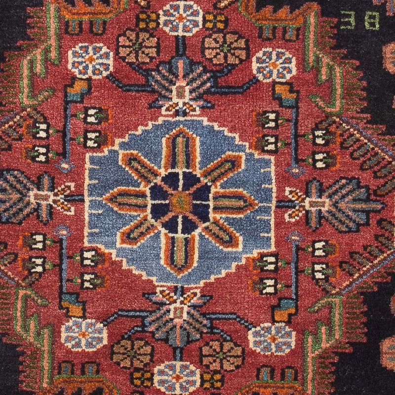 Persisk tæppe - Nomadisk - 126 x 90 cm - mørkerød