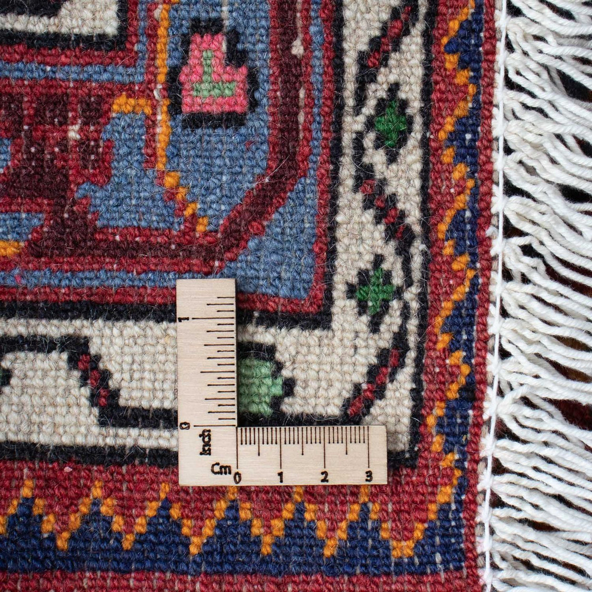 Persisk tæppe - Nomadisk - 126 x 90 cm - mørkerød