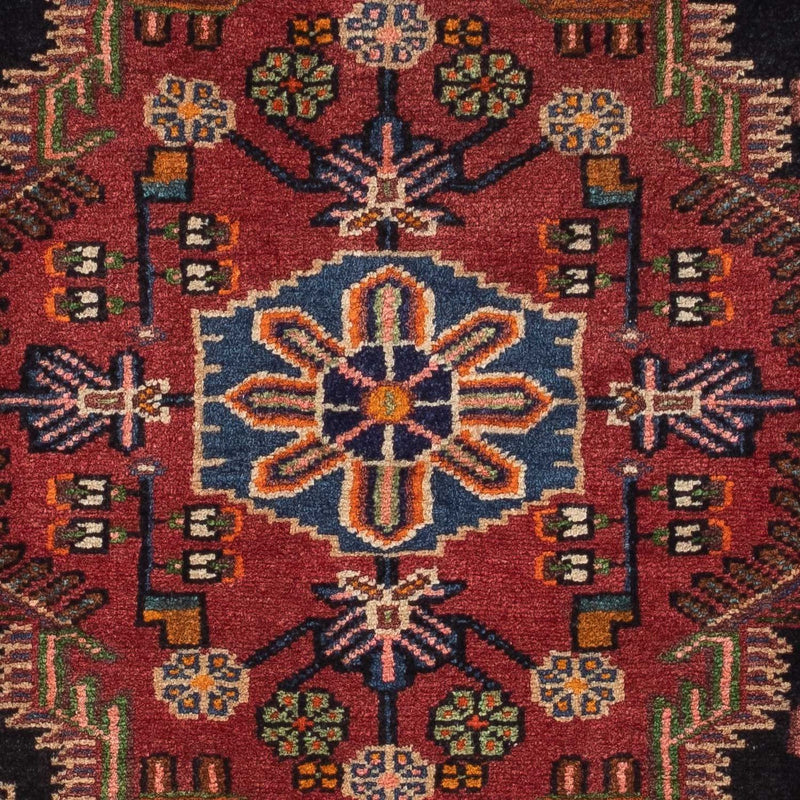 Persisk tæppe - Nomadisk - 127 x 90 cm - mørkerød