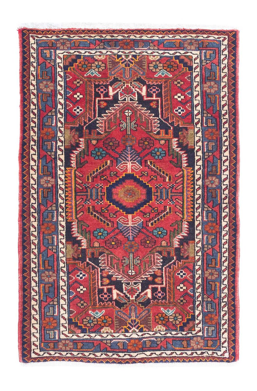 Persisk tæppe - Nomadisk - 127 x 86 cm - rød
