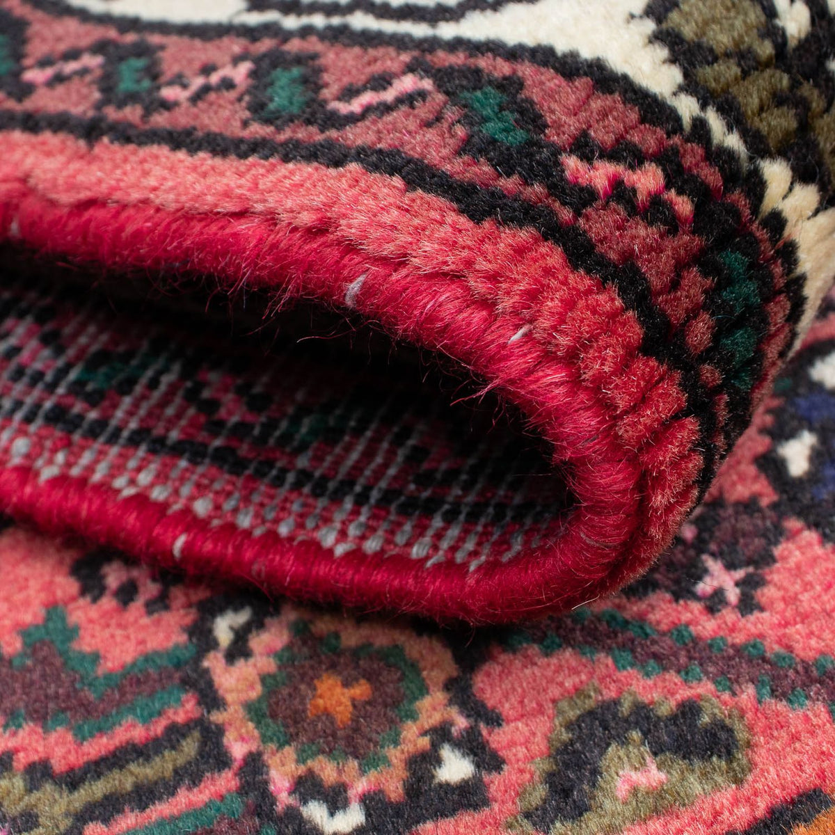 Løber Persisk tæppe - Nomadisk - 190 x 72 cm - mørkerød