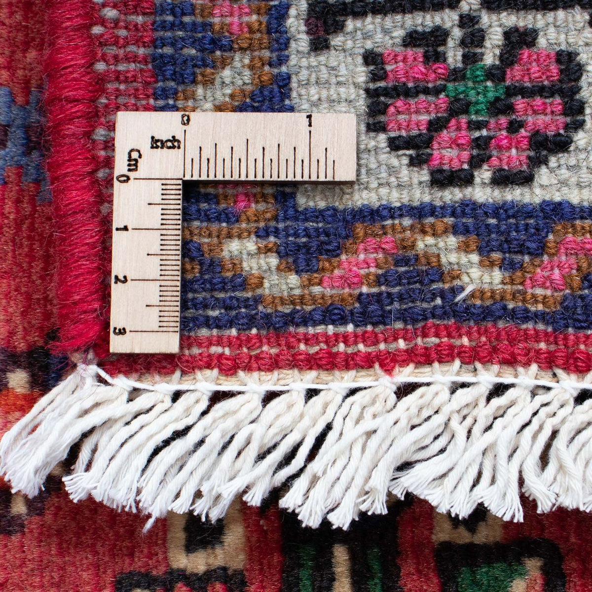 Løber Persisk tæppe - Nomadisk - 200 x 76 cm - mørkerød