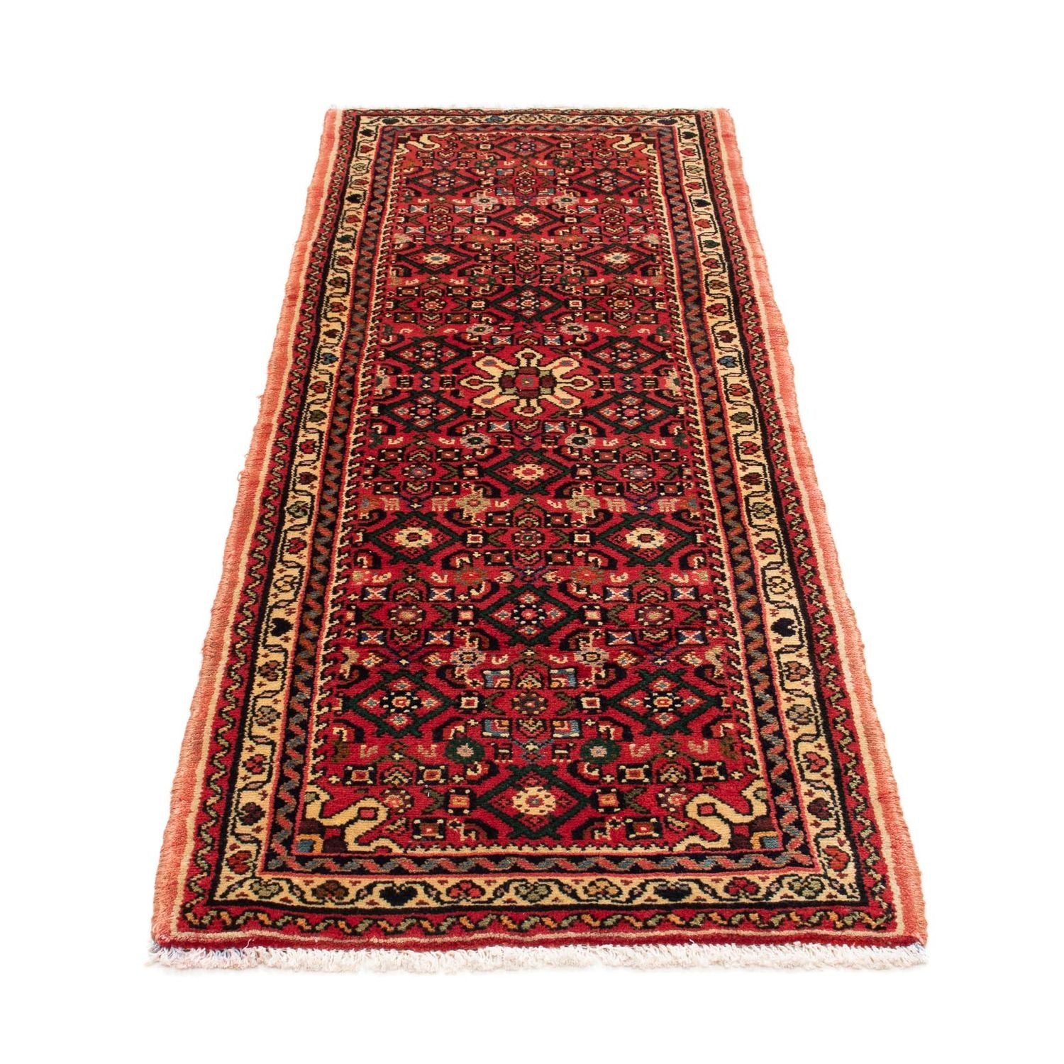 Løber Persisk tæppe - Nomadisk - 205 x 70 cm - mørkerød