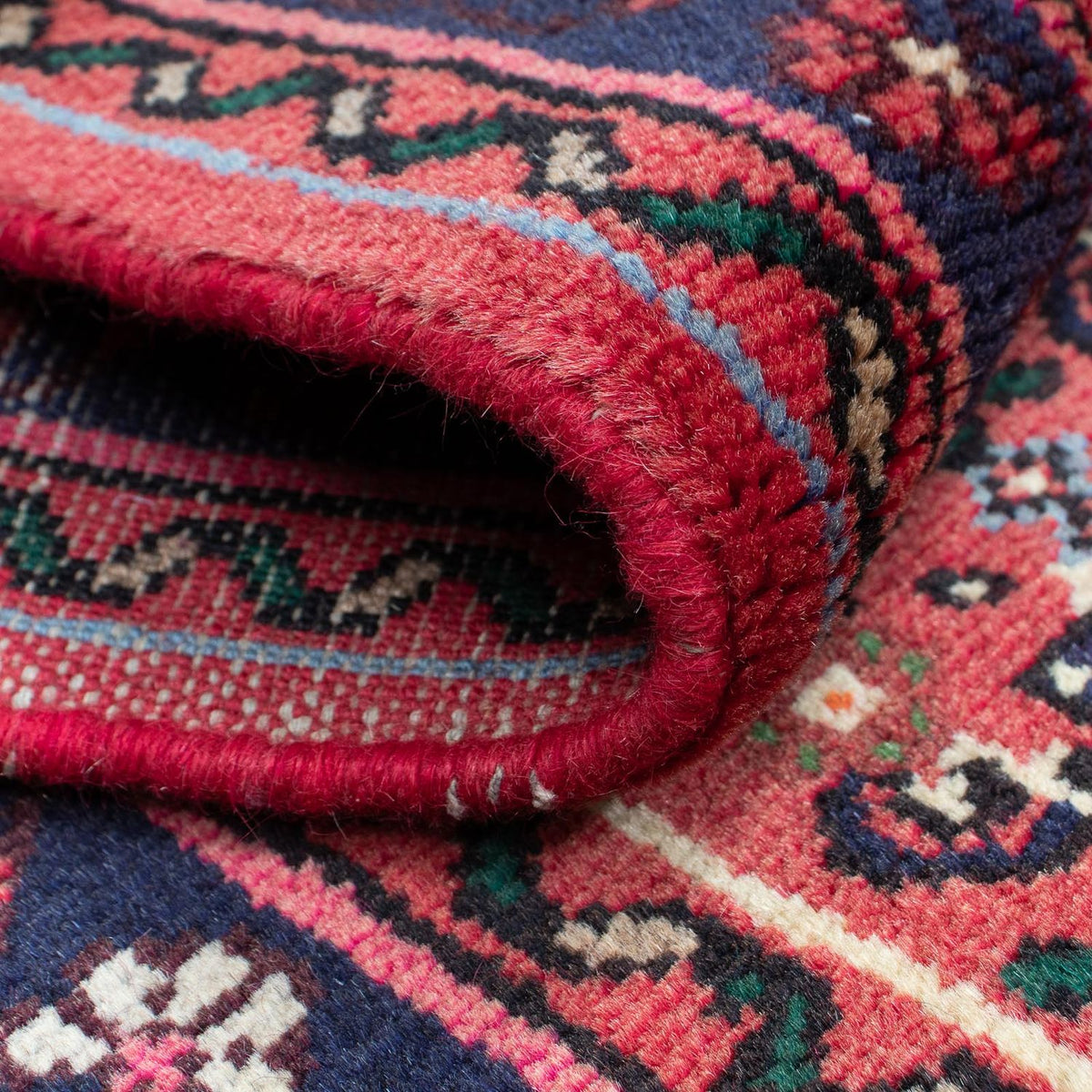 Løber Persisk tæppe - Nomadisk - 205 x 70 cm - mørkerød