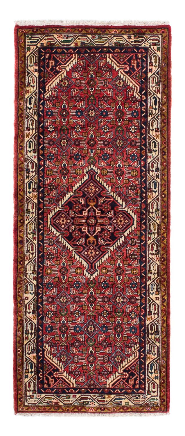 Løber Persisk tæppe - Nomadisk - 200 x 78 cm - mørkerød