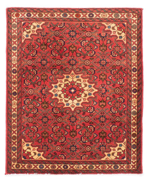 Persisk tæppe - Nomadisk - 135 x 110 cm - lysrød