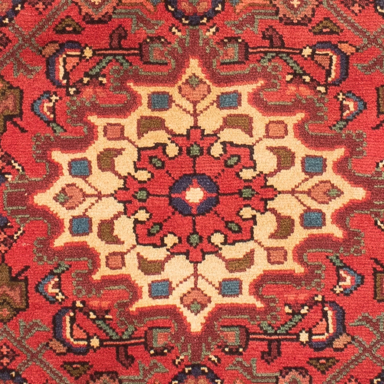 Persisk tæppe - Nomadisk - 135 x 110 cm - lysrød
