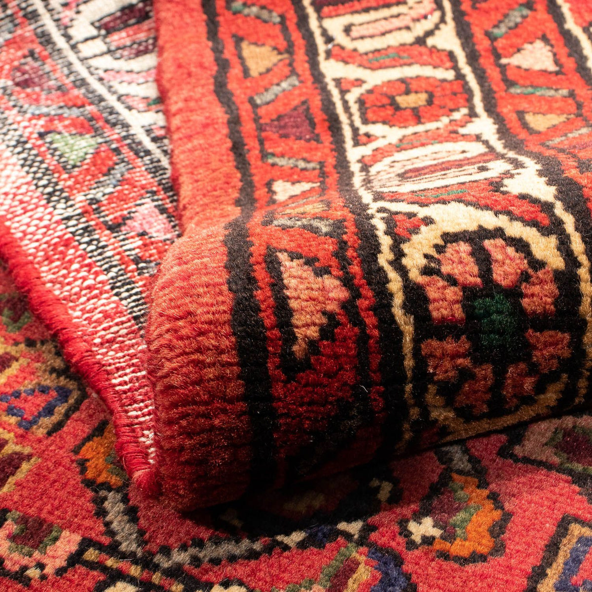 Persisk tæppe - Nomadisk - 150 x 108 cm - mørkerød