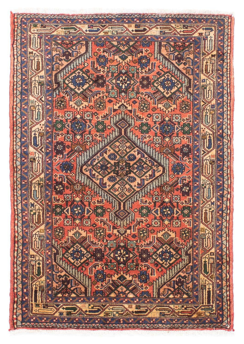 Persisk tæppe - Nomadisk - 147 x 100 cm - lysrød
