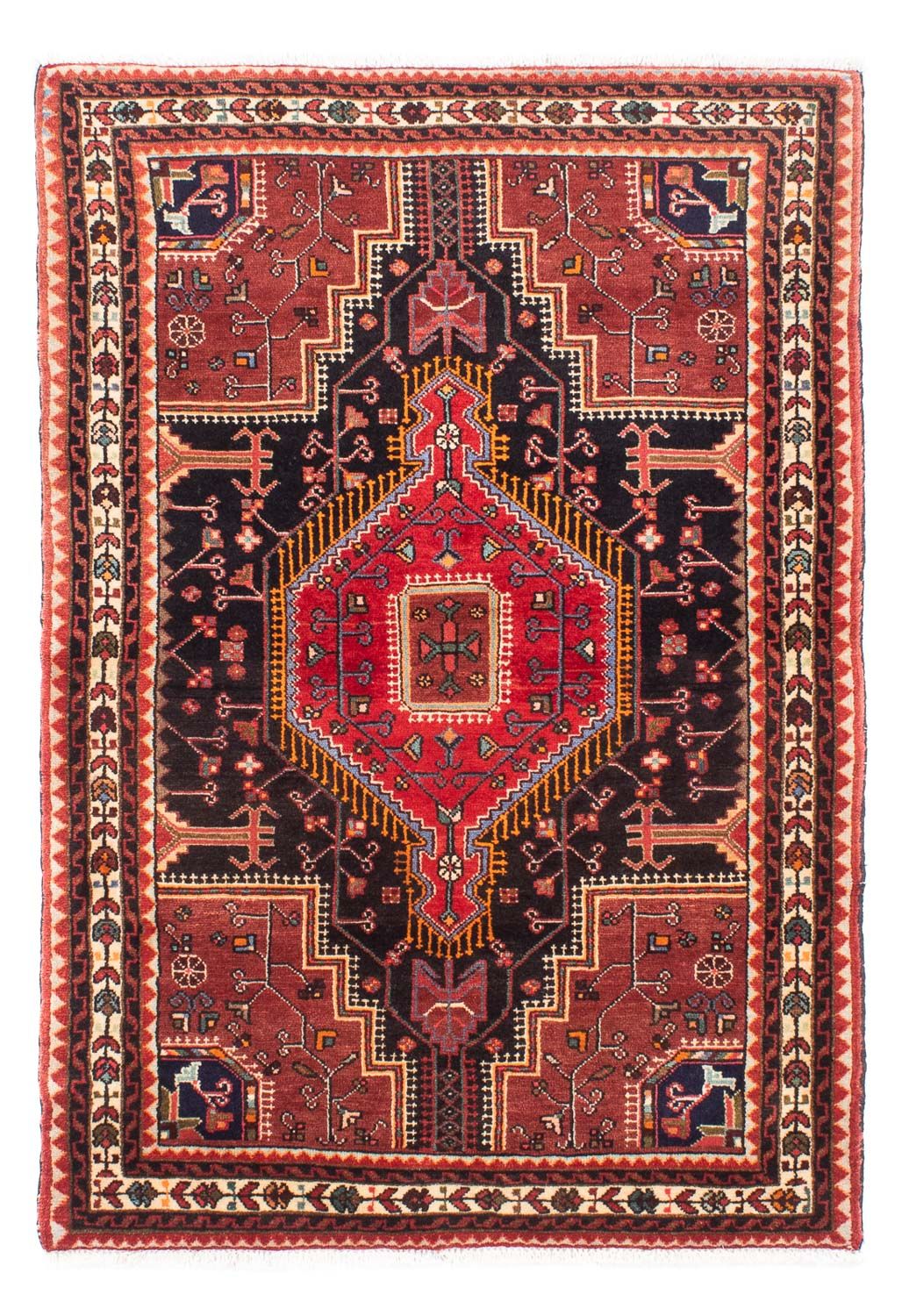 Persisk tæppe - Nomadisk - 162 x 110 cm - mørkeblå