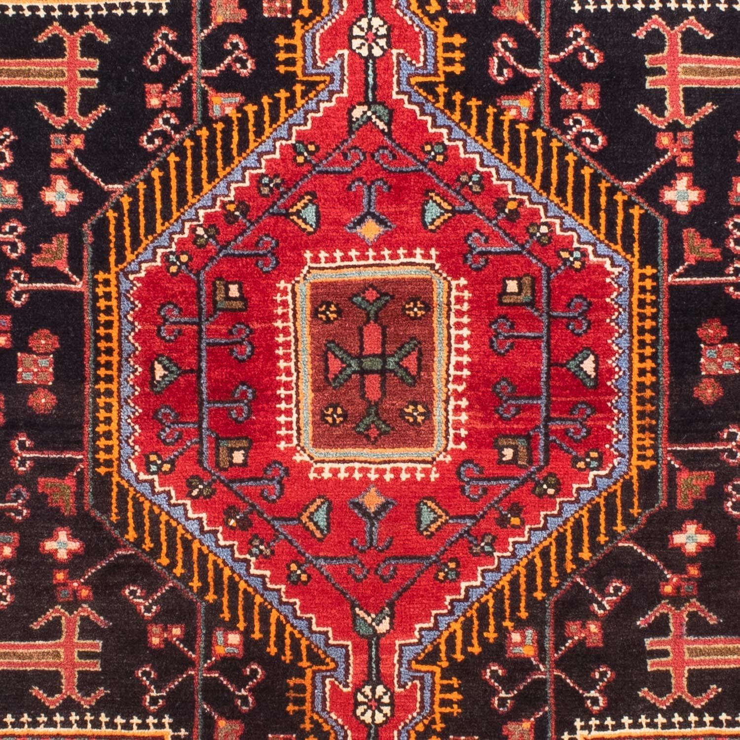 Persisk tæppe - Nomadisk - 162 x 110 cm - mørkeblå
