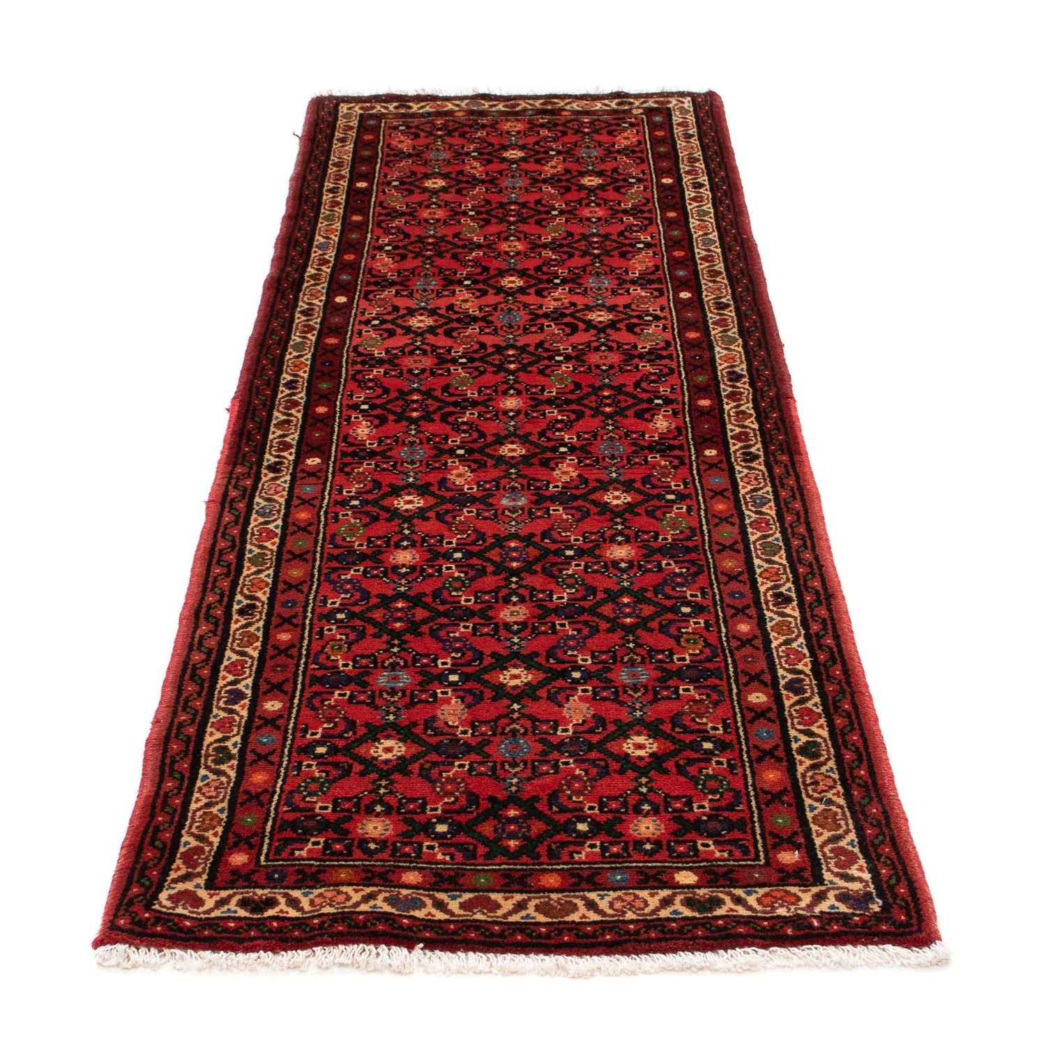 Løber Persisk tæppe - Nomadisk - 205 x 70 cm - mørkerød