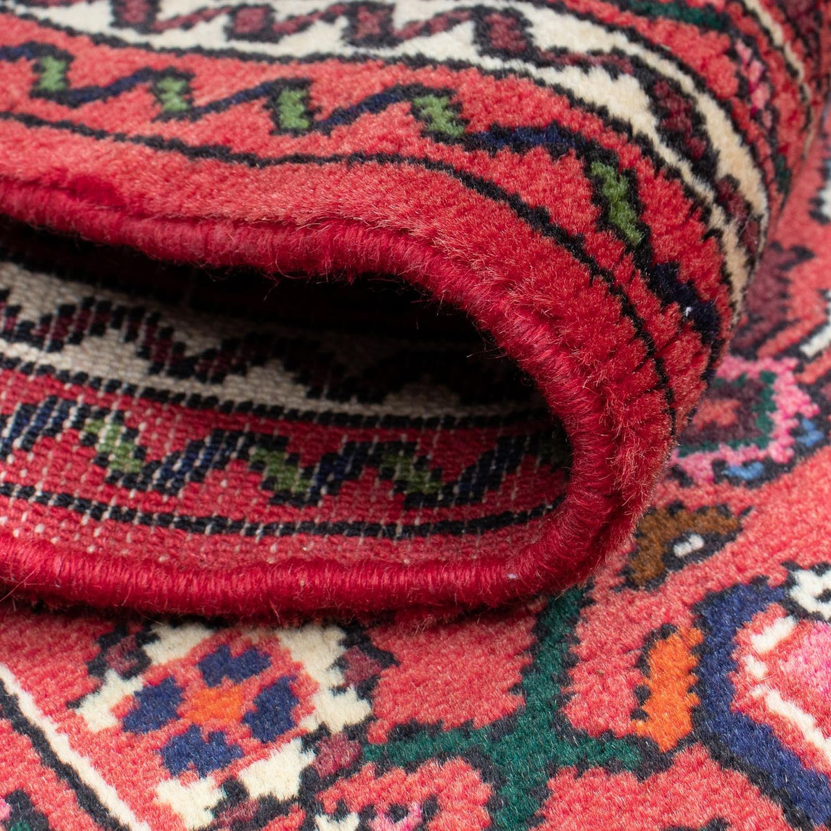 Løber Persisk tæppe - Nomadisk - 200 x 76 cm - mørkerød