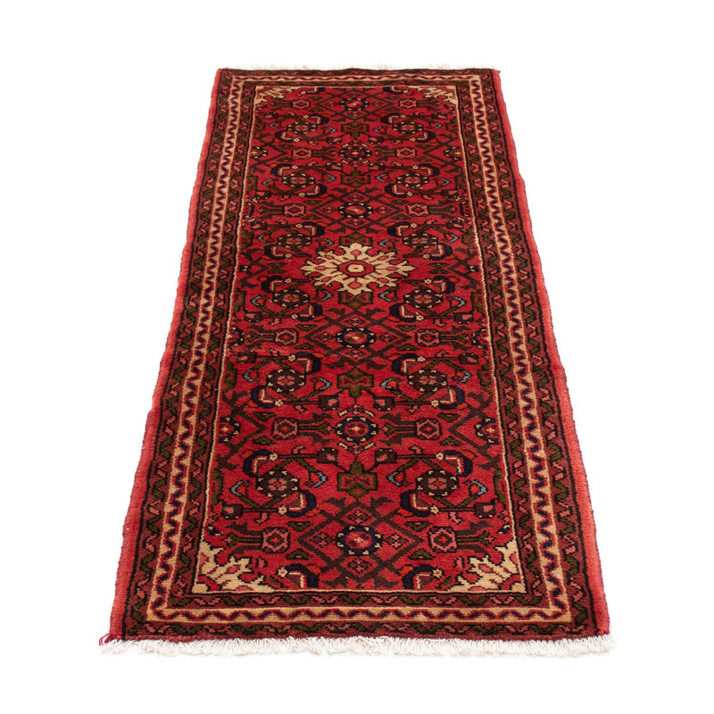 Løber Persisk tæppe - Nomadisk - 200 x 67 cm - mørkerød