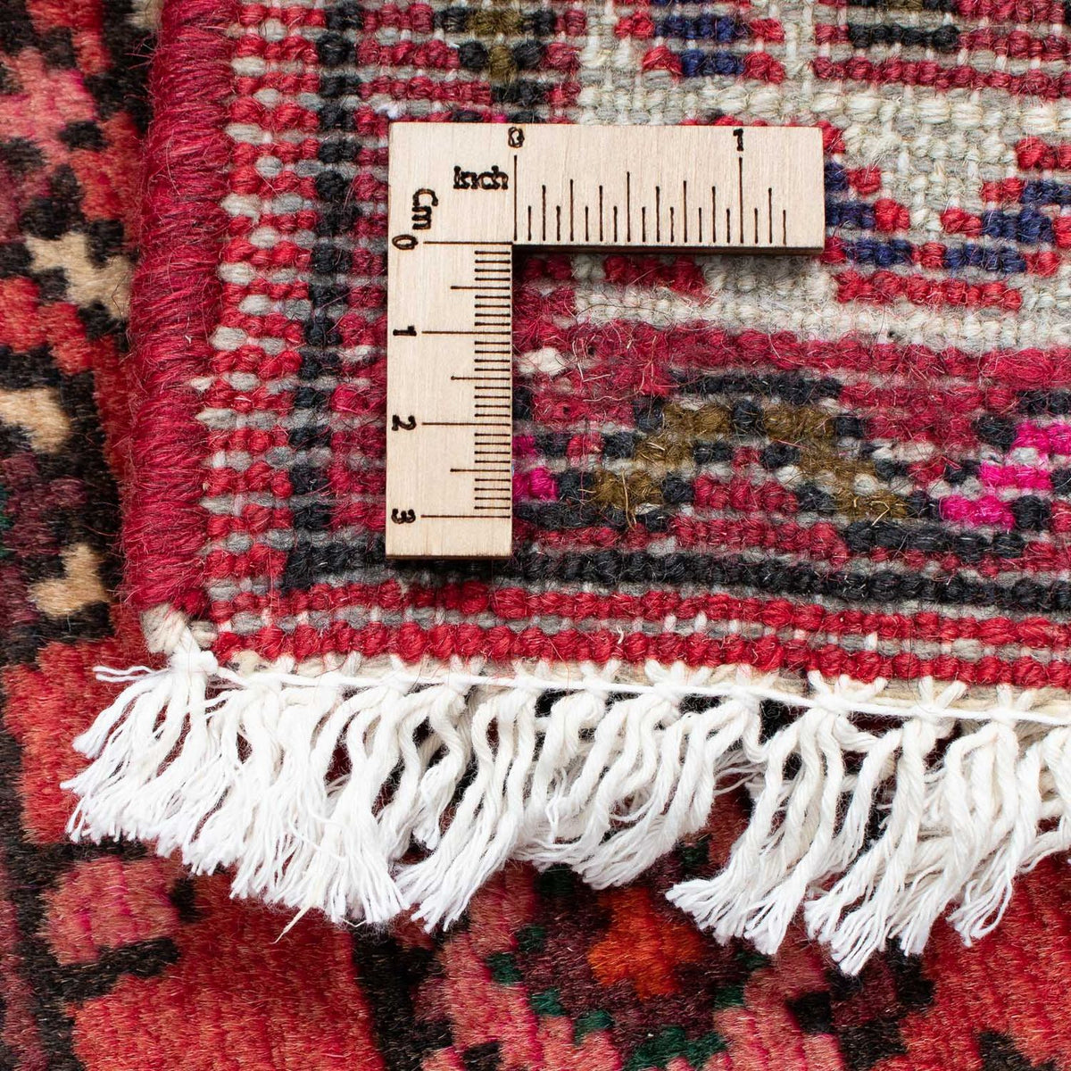 Løber Persisk tæppe - Nomadisk - 200 x 67 cm - mørkerød