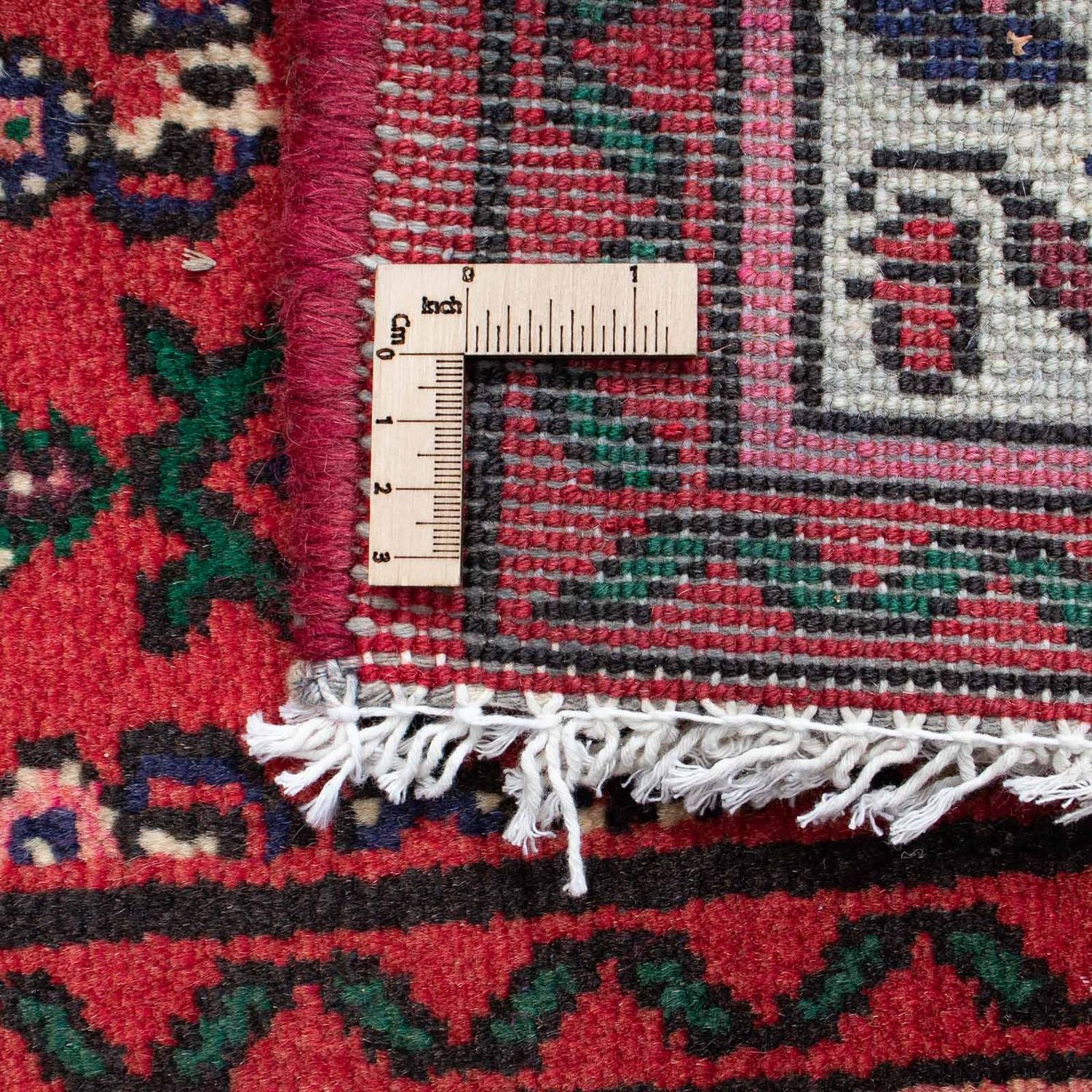 Løber Persisk tæppe - Nomadisk - 196 x 70 cm - mørkerød