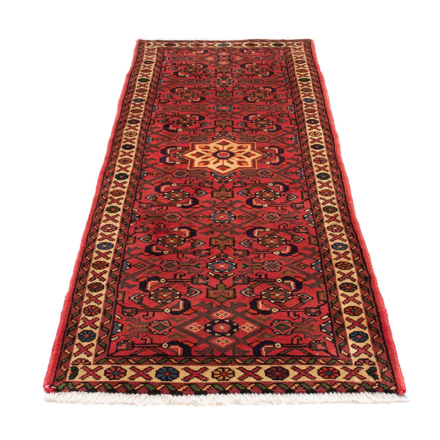 Løber Persisk tæppe - Nomadisk - 210 x 73 cm - mørkerød