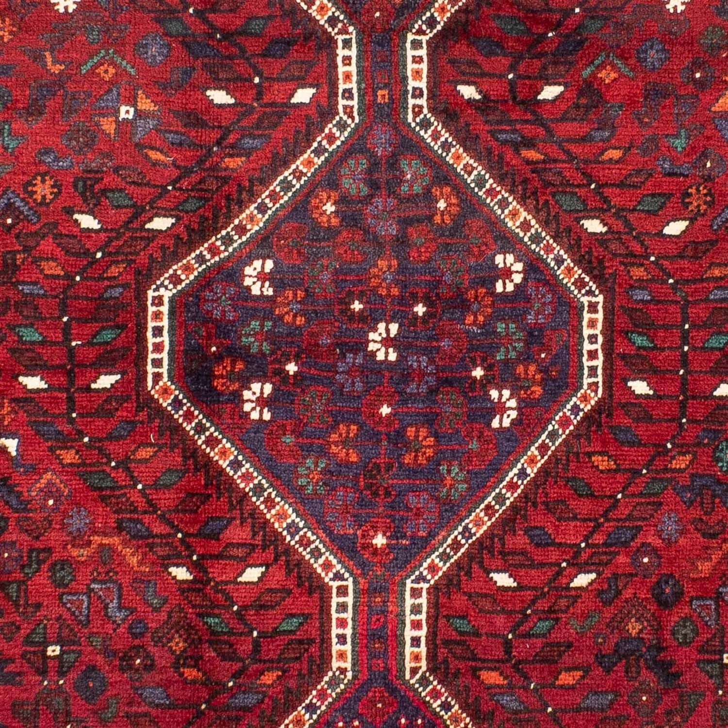 Persisk tæppe - Nomadisk - 300 x 208 cm - mørkerød