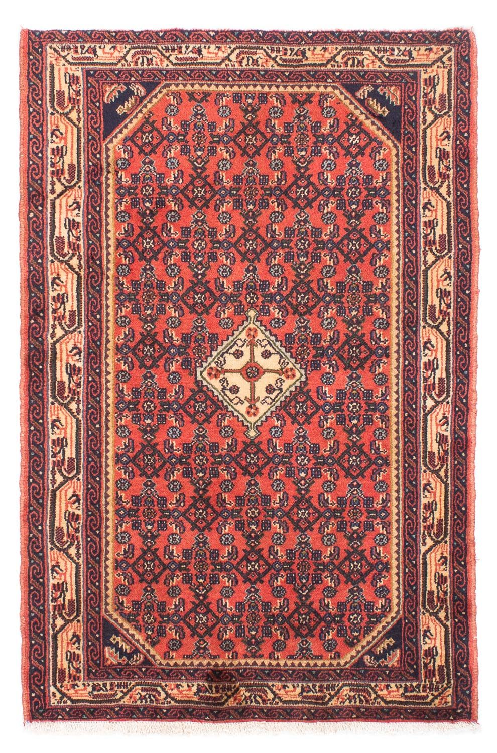 Persisk tæppe - Nomadisk - 150 x 98 cm - lysrød