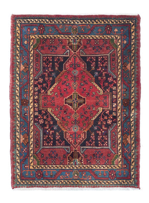 Persisk tæppe - Nomadisk - 155 x 108 cm - mørkerød