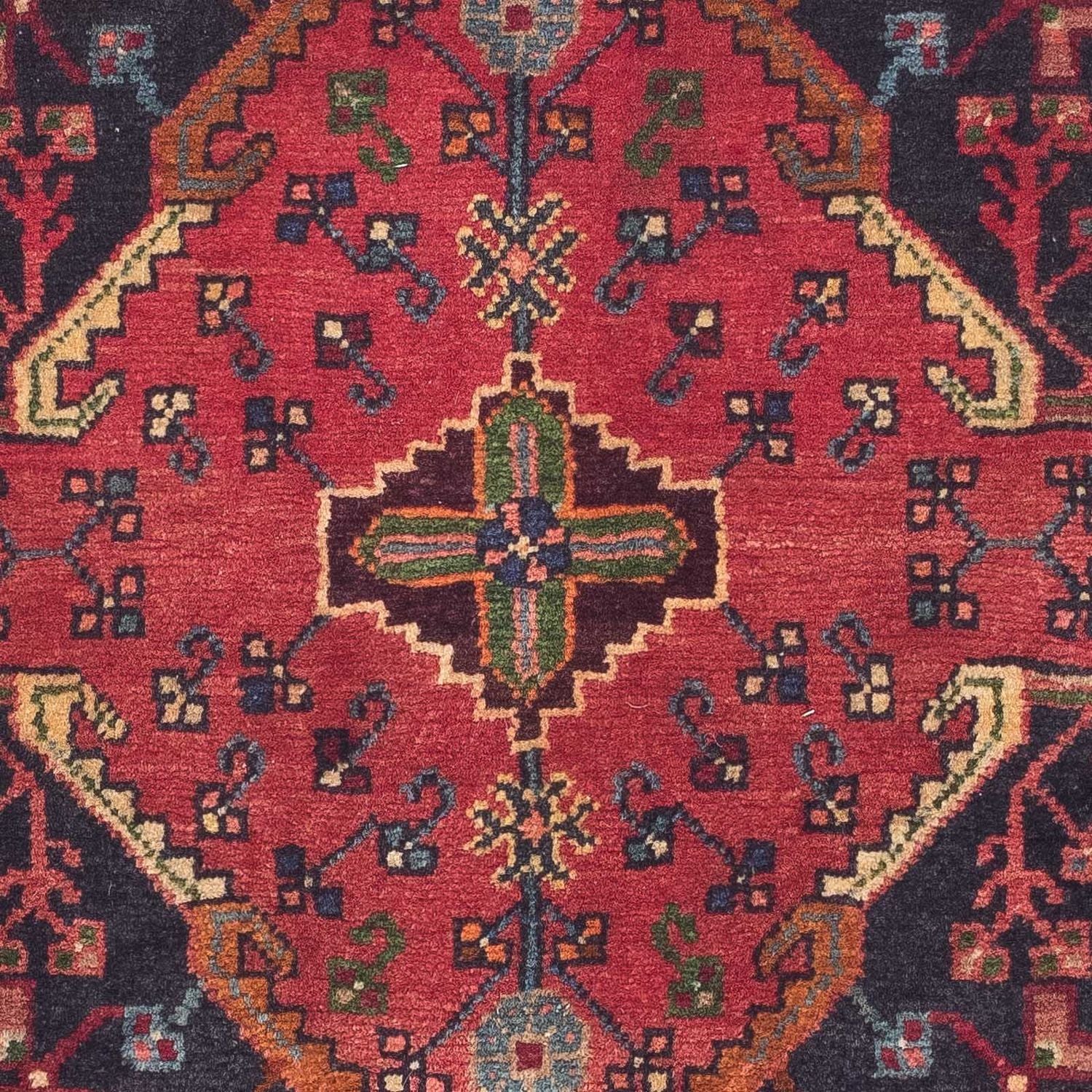 Persisk tæppe - Nomadisk - 155 x 108 cm - mørkerød